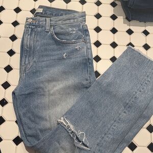 Joie Distressed Denim Straight leg Jeans- size 27